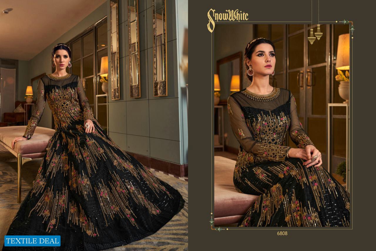 SWAGAT SNOW WHITE 6801-6808 SERIES WEDDING BRIDAL LONG SALWAR KAMEEZ