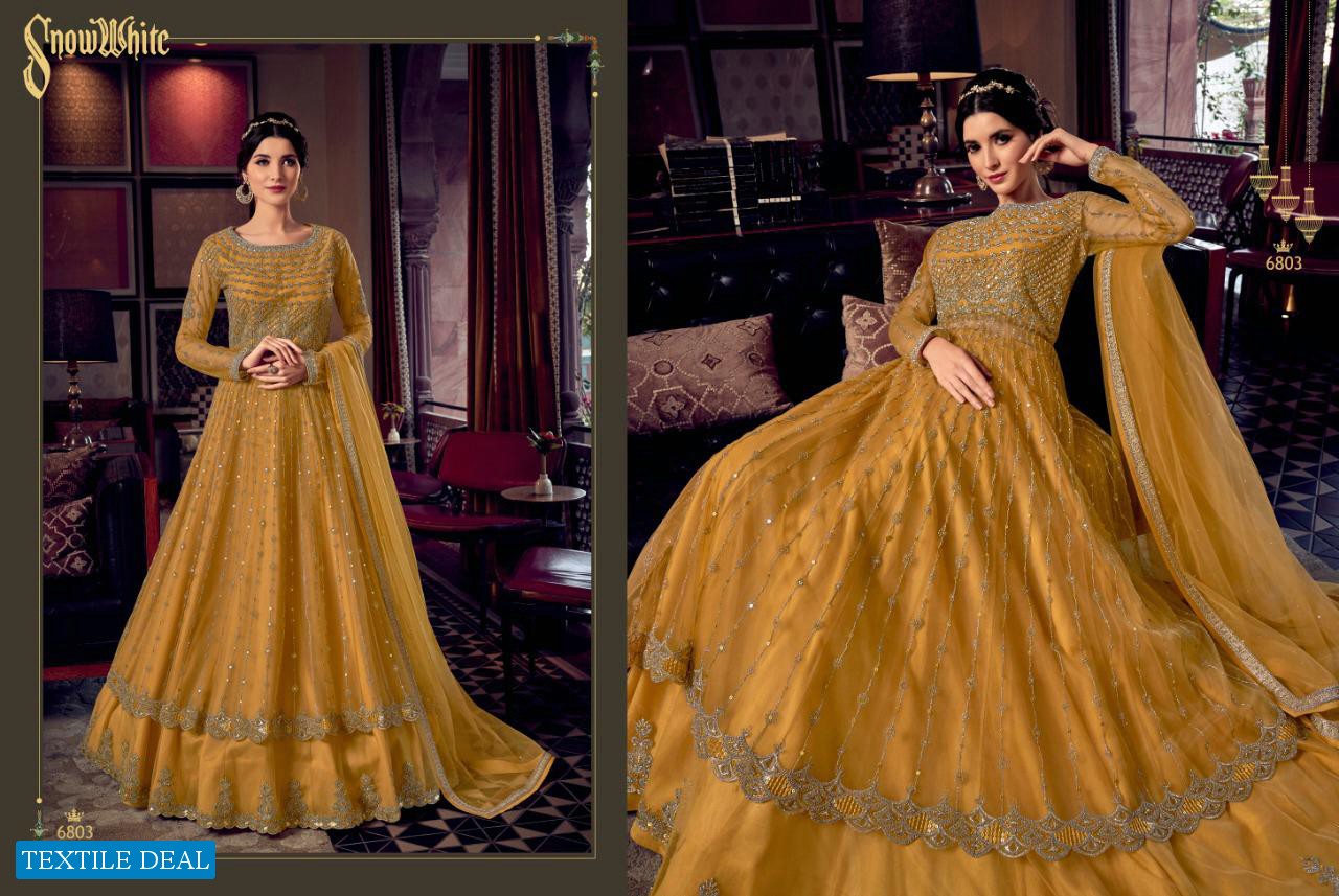 SWAGAT SNOW WHITE 6801-6808 SERIES WEDDING BRIDAL LONG SALWAR KAMEEZ