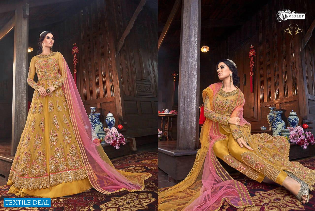 SWAGAT SNOW WHITE SILK 6101-6111 SERIES BRIDAL WEDDING AND PARTY WEAR INDIAN DRESSES