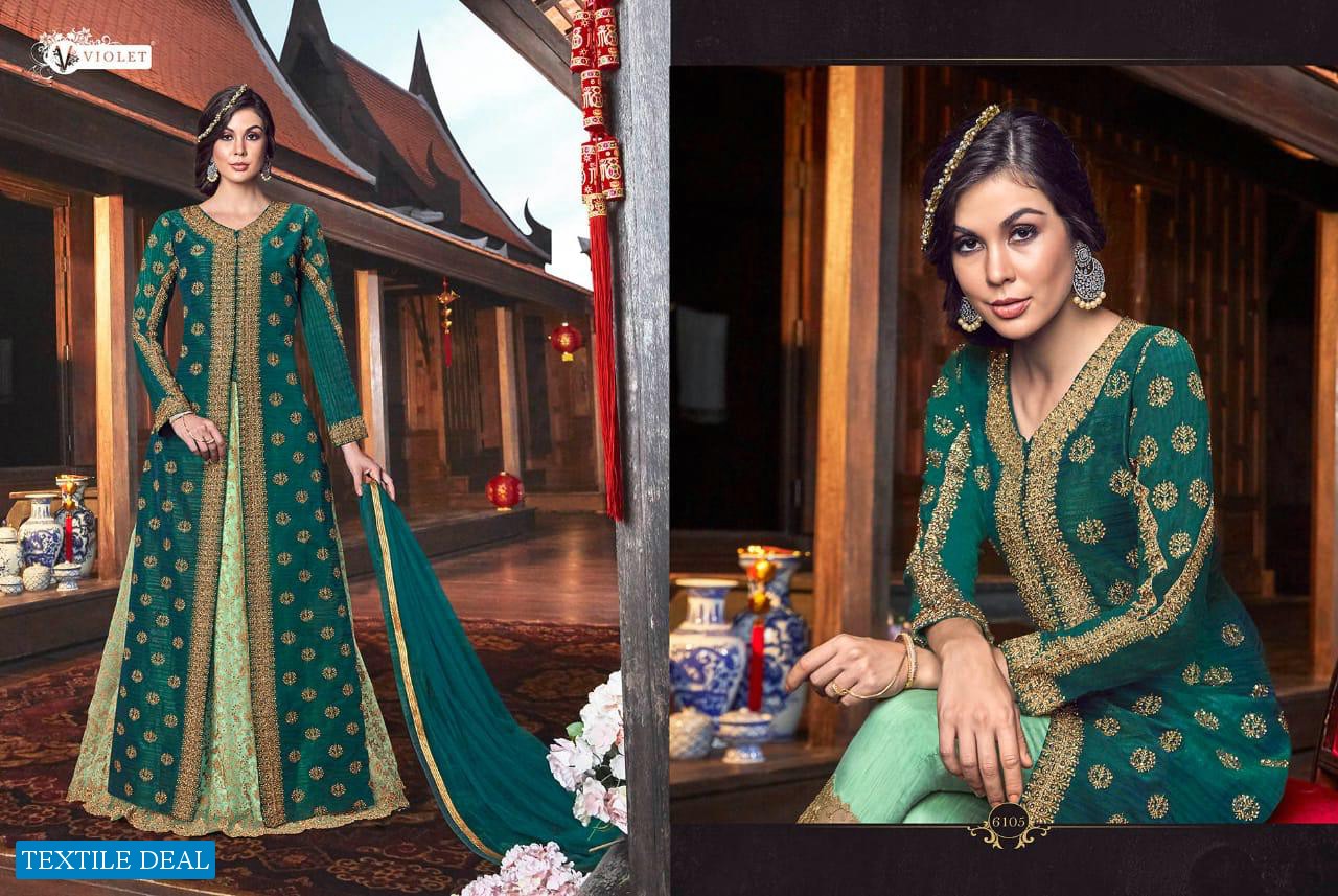 SWAGAT SNOW WHITE SILK 6101-6111 SERIES BRIDAL WEDDING AND PARTY WEAR INDIAN DRESSES