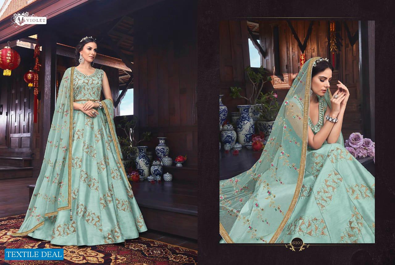 SWAGAT SNOW WHITE SILK 6101-6111 SERIES BRIDAL WEDDING AND PARTY WEAR INDIAN DRESSES
