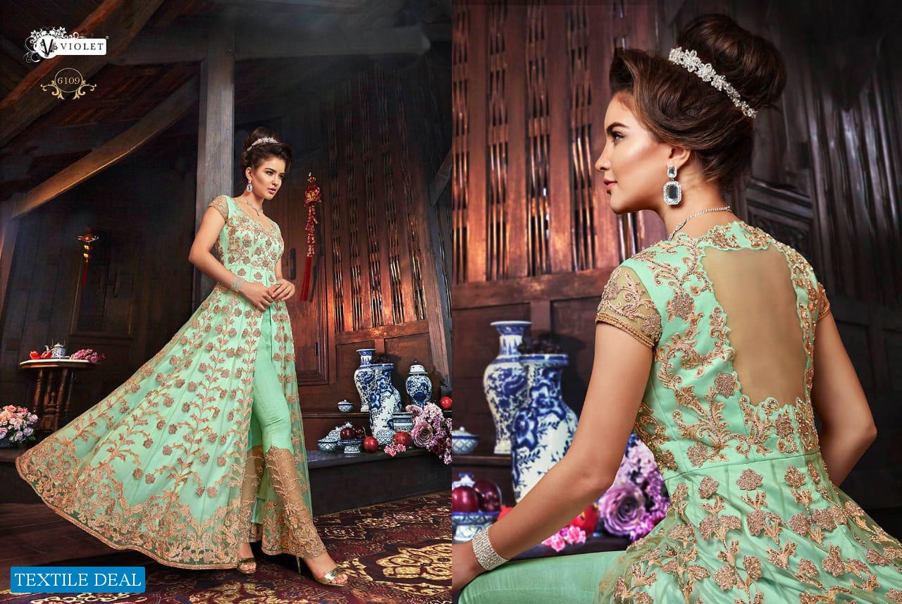 SWAGAT SNOW WHITE SILK 6101-6111 SERIES BRIDAL WEDDING AND PARTY WEAR INDIAN DRESSES