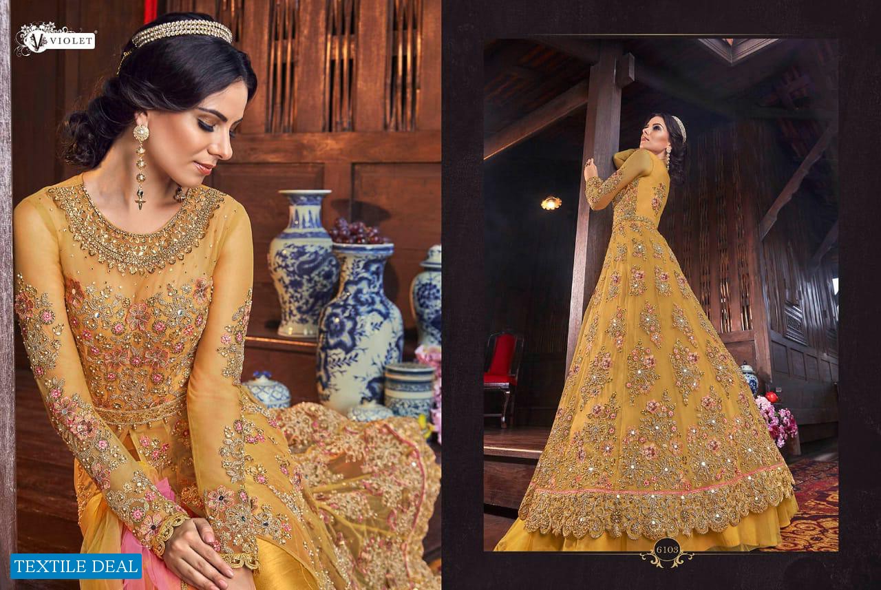 SWAGAT SNOW WHITE SILK 6101-6111 SERIES BRIDAL WEDDING AND PARTY WEAR INDIAN DRESSES