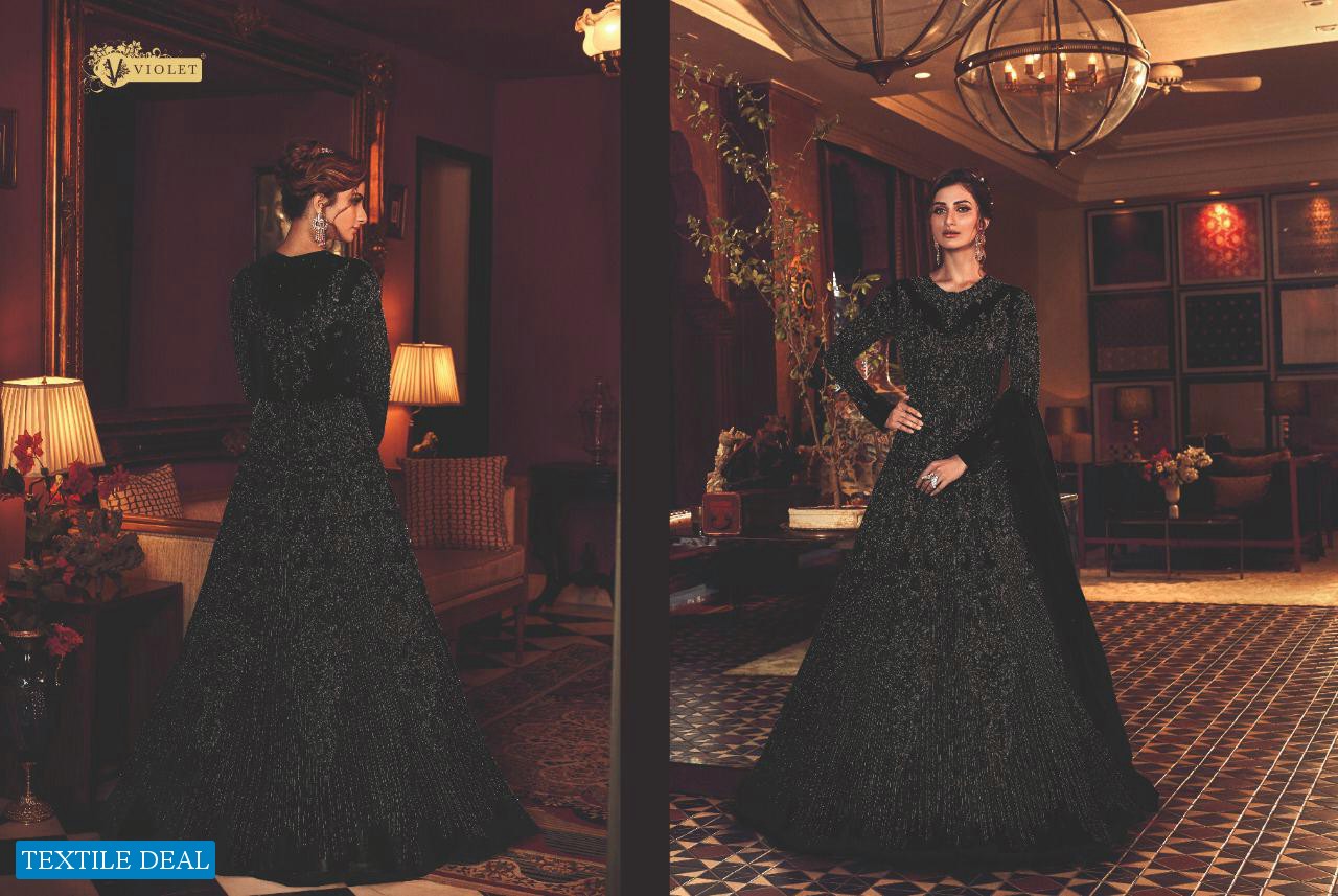 SWAGAT SNOW WHITE VOL 13 COLOUR EXCLUSIVE DESIGNER JACKET PREMIUM NET LONG PARTY WEAR SUITS TRADER