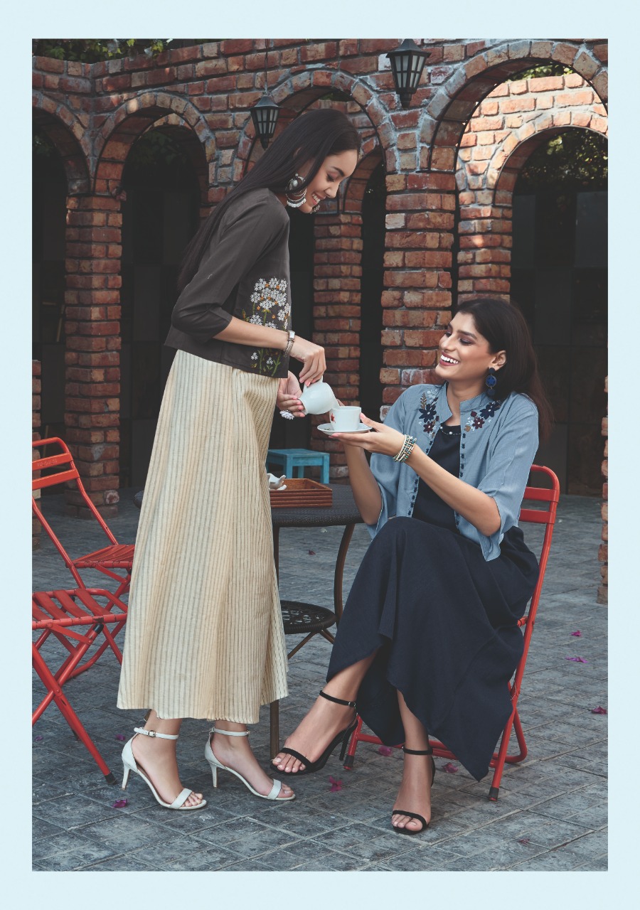 SWEETY FASHION ITALIYAN VOL 3 RAYON BASE LONG JACKET STYLE LADIES KURTI COLLECTION