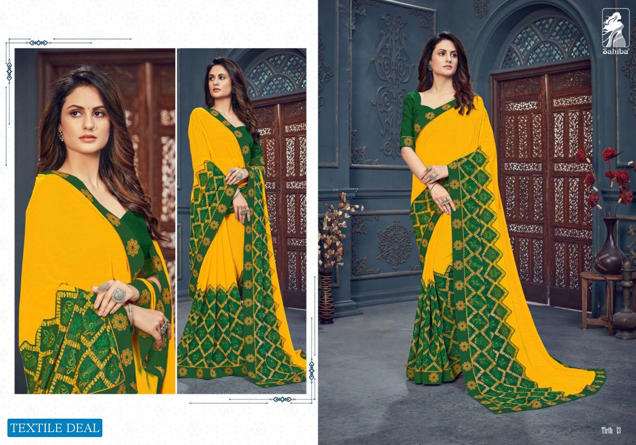 Sahiba Tirth Wholesale Casual Fancy Border Sarees