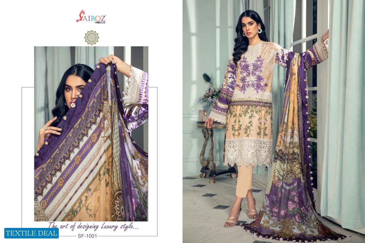 Sairoz Fab Anaya Luxury Lawn 2021 Wholesale Pakistani Concept Dress Material
