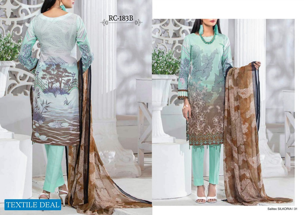 Salitex Silkoria Summer lawn Embroidered Collection 2020