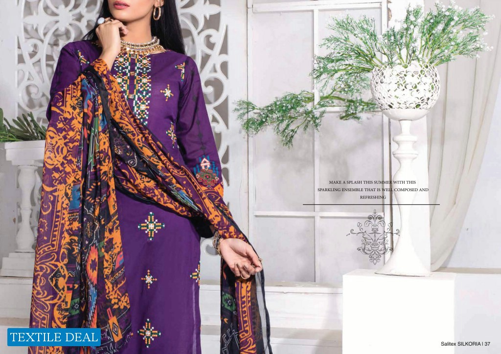 Salitex Silkoria Summer lawn Embroidered Collection 2020