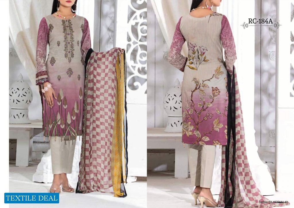 Salitex Silkoria Summer lawn Embroidered Collection 2020