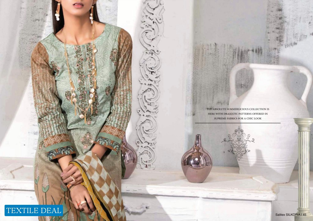 Salitex Silkoria Summer lawn Embroidered Collection 2020