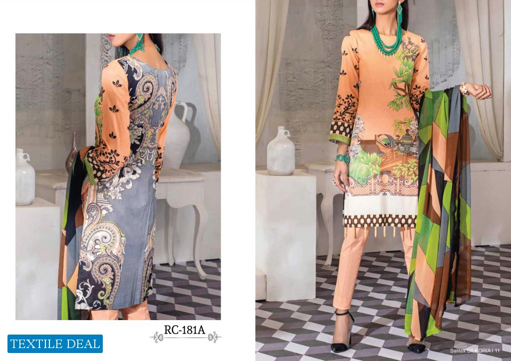 Salitex Silkoria Summer lawn Embroidered Collection 2020