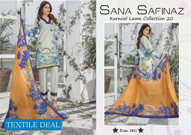 Sana Safinaz Kurnool Lawn printed Collection Low Range Dress Material