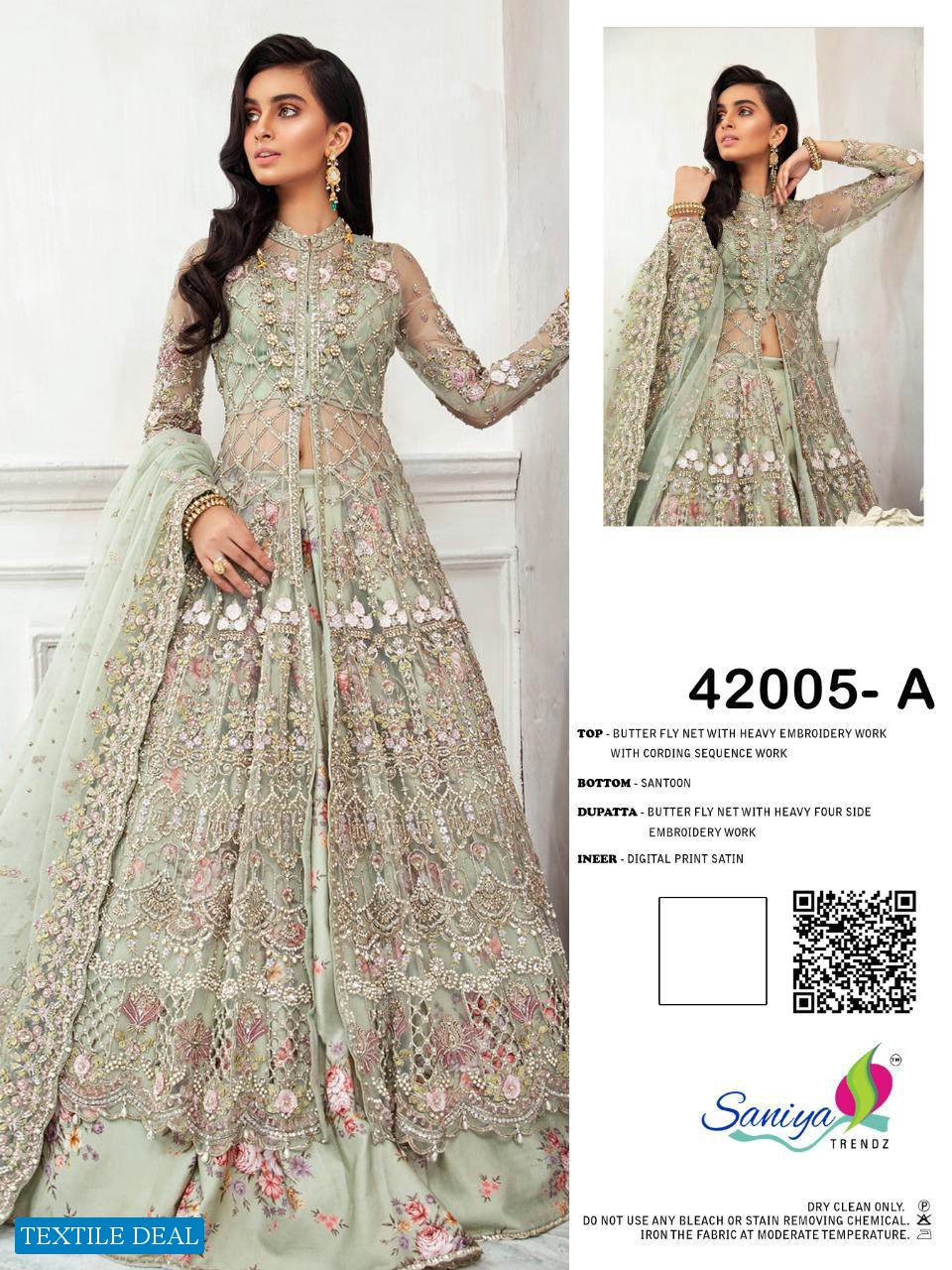 Saniya 42005 Colour Wholesale Designer Pakistani Catalog