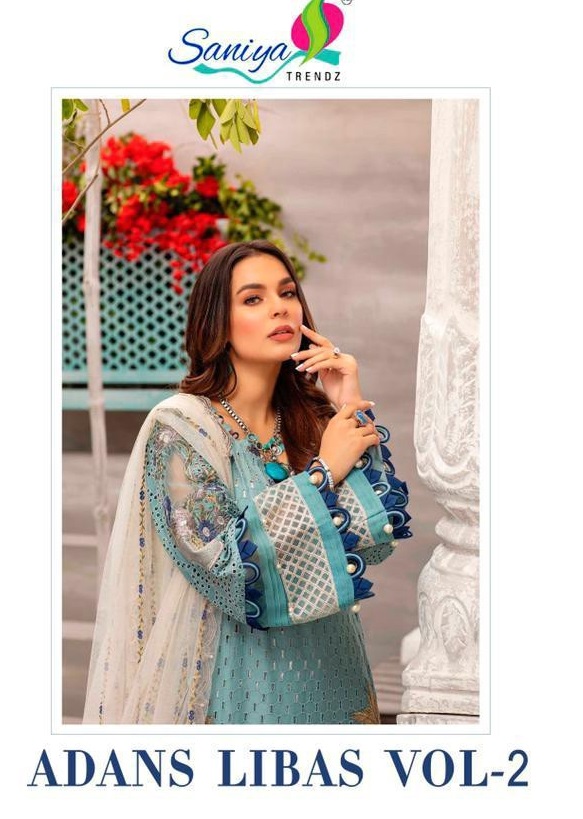 Saniya Adan libaas Vol-2 Schiffli Work Pakistani Concept Dress