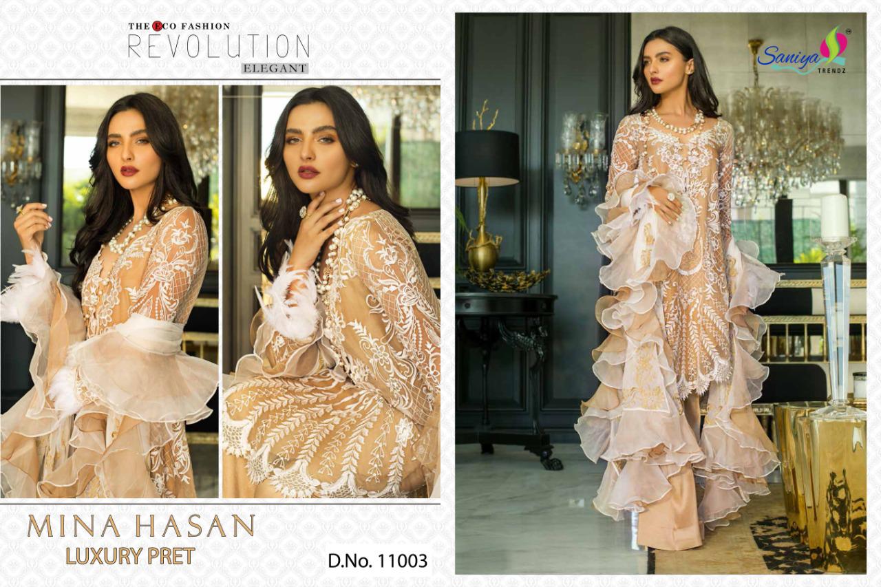 Saniya MIna Hasan Luxury Pret Wholesale Pakistani Concept Dress Material
