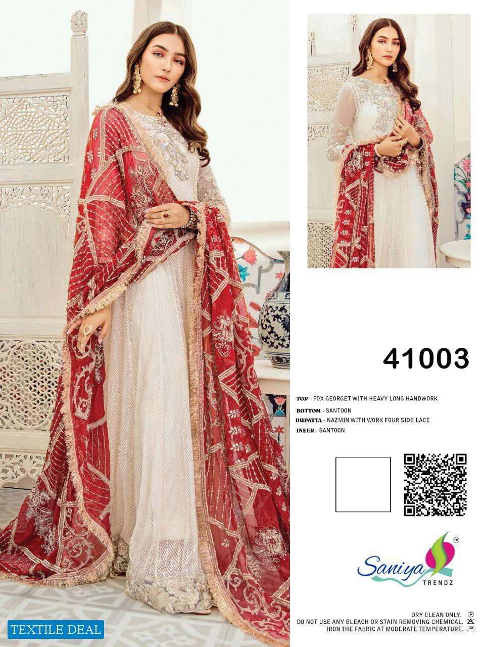 Saniya Trendz 41003 Colour Wholesale Designer Pakistani Dress