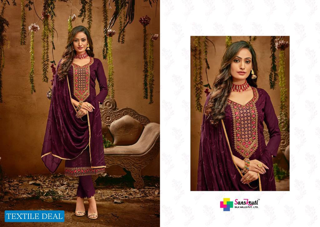 Sanskruti Heritage Wholesale Pure Jam Silk Salwar Kameez