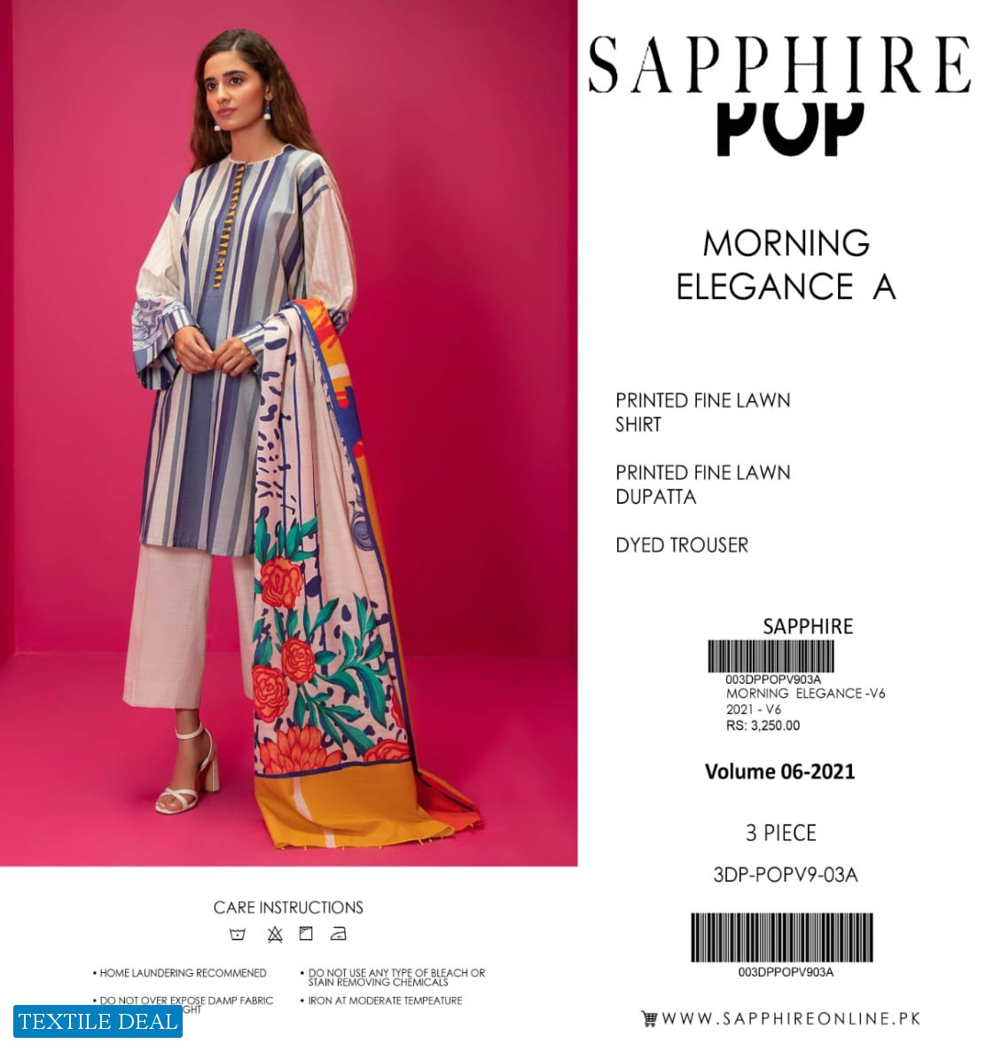 Sapphire Pop Lawn Vol-1 2021 Wholesale Pakistani Suits