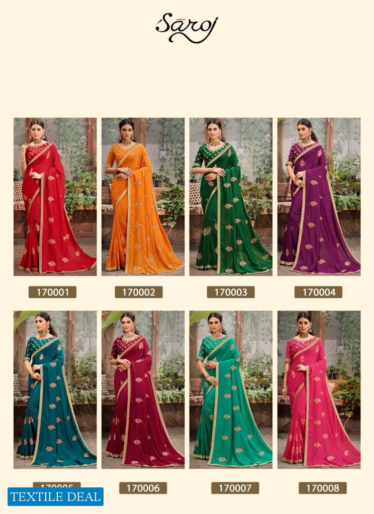 Saroj Rose Marry Wholesale Soft Vichitra Silk Ethnic Sarees