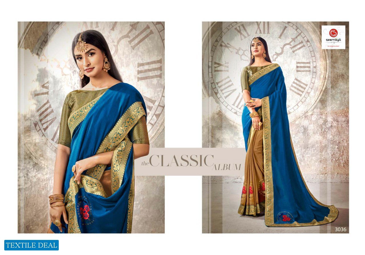 Seemaya Traditional Wholesale Pure Vichitra Silk Ethnic Sarees
