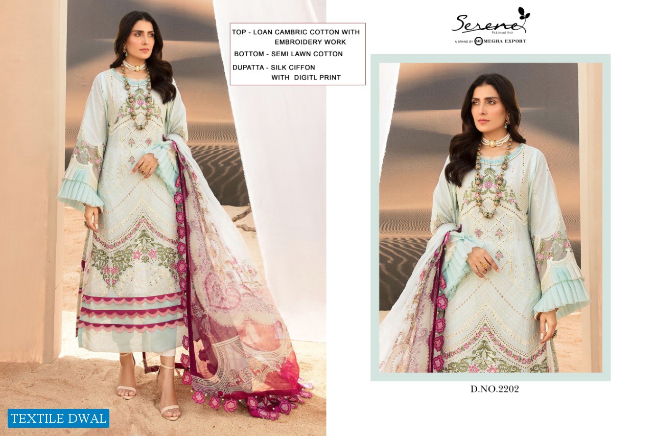 Serene Noor Wholesale Lawn Cambric heavy Embroidery Pakistani Dress