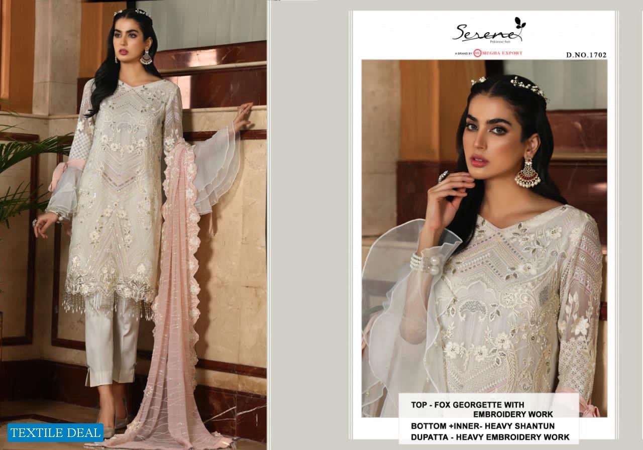 Serene Zarif Wholesale Fox Georgette Embroidered Pakistani Dress