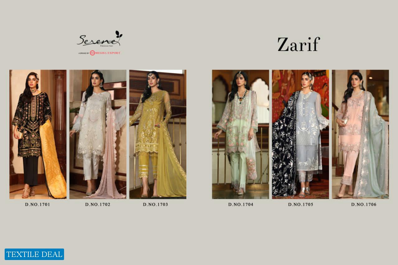 Serene Zarif Wholesale Fox Georgette Embroidered Pakistani Dress