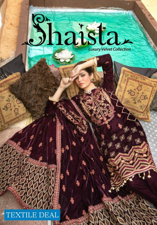 Shaista Luxury Velvet Collection Wholesale Luxury Pakistani Catalog
