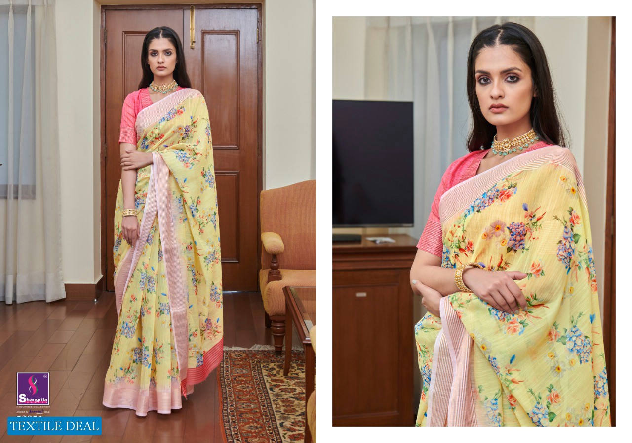 Shangrila Jaipuri Linen Vol-4 Wholesale Linen Ethnic Sarees