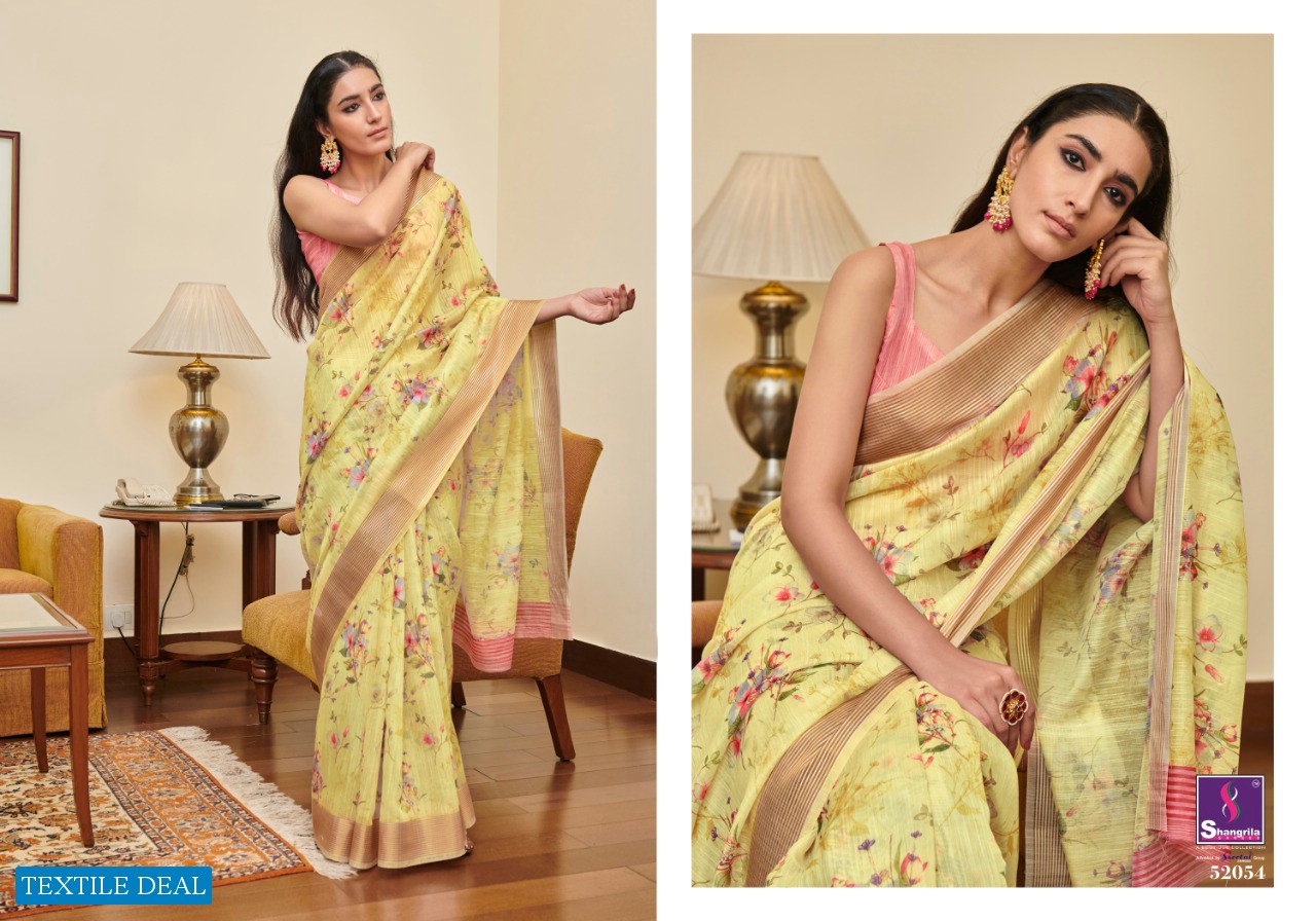 Shangrila Jaipuri Linen Vol-4 Wholesale Linen Ethnic Sarees
