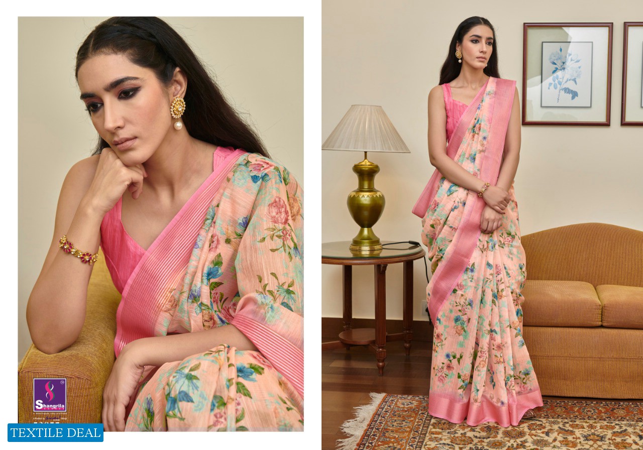 Shangrila Jaipuri Linen Vol-4 Wholesale Linen Ethnic Sarees