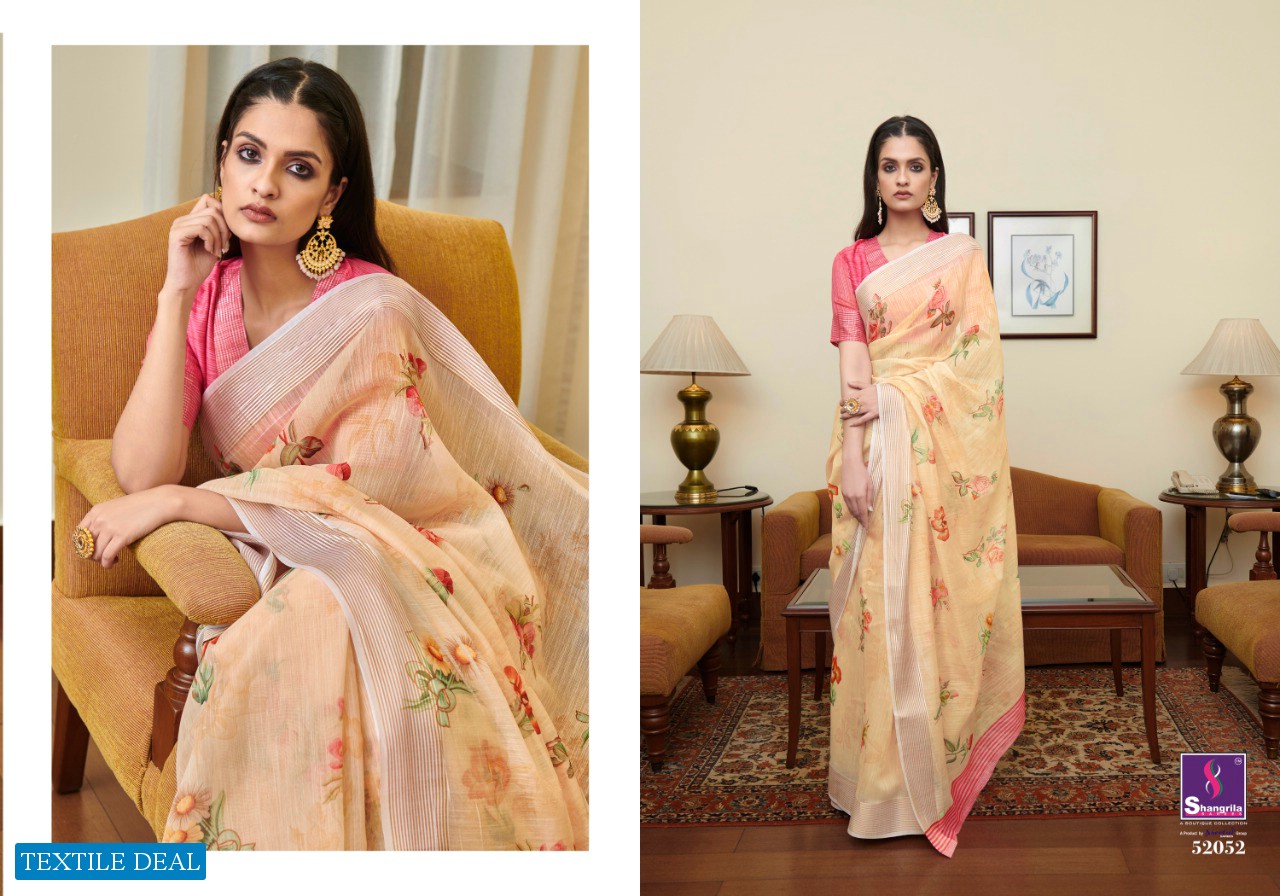 Shangrila Jaipuri Linen Vol-4 Wholesale Linen Ethnic Sarees