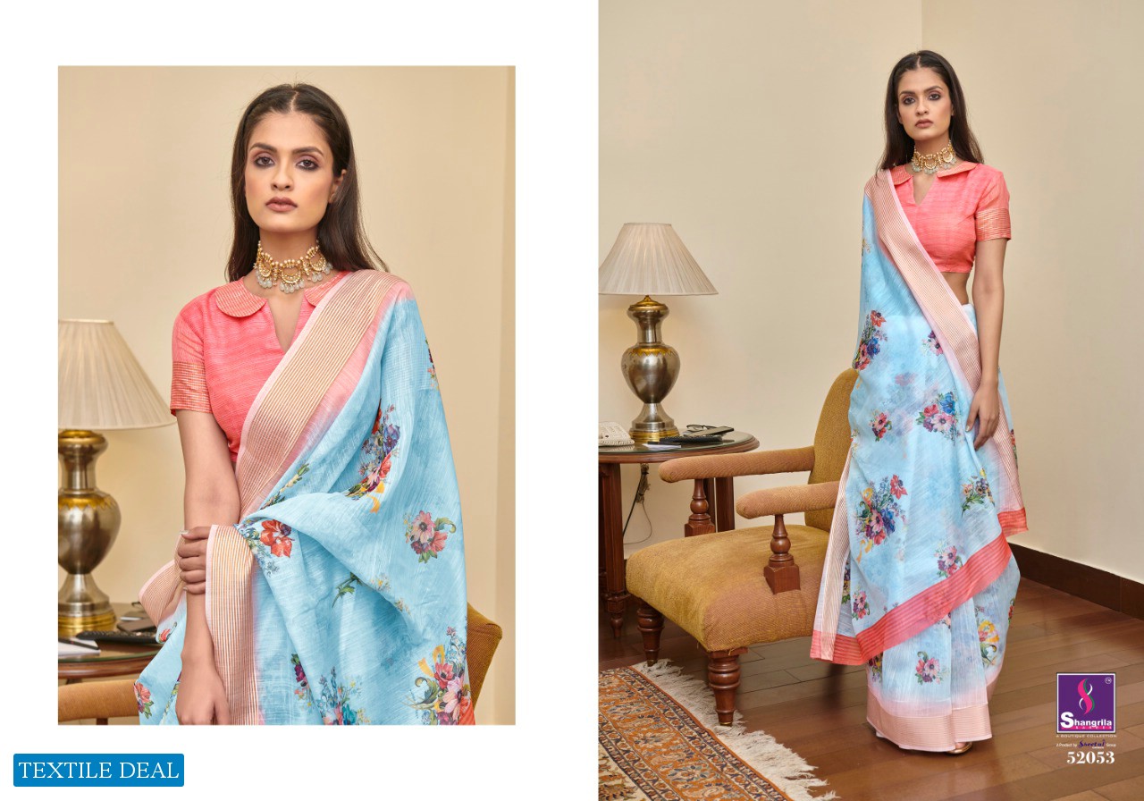 Shangrila Jaipuri Linen Vol-4 Wholesale Linen Ethnic Sarees