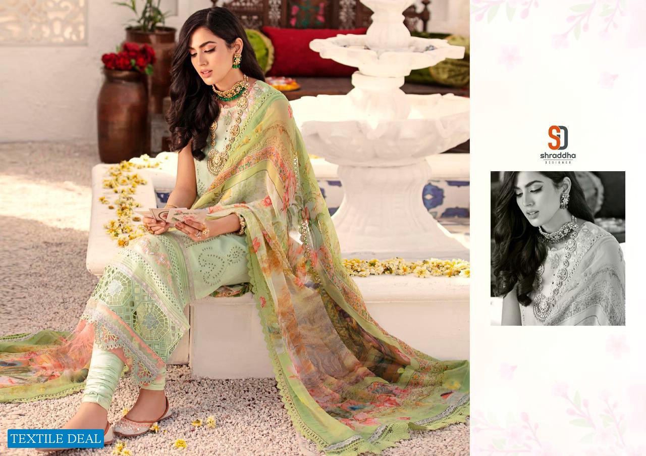 Sharaddha Noor Vol-5 Wholesale Pure Cambric Cotton Dress Material