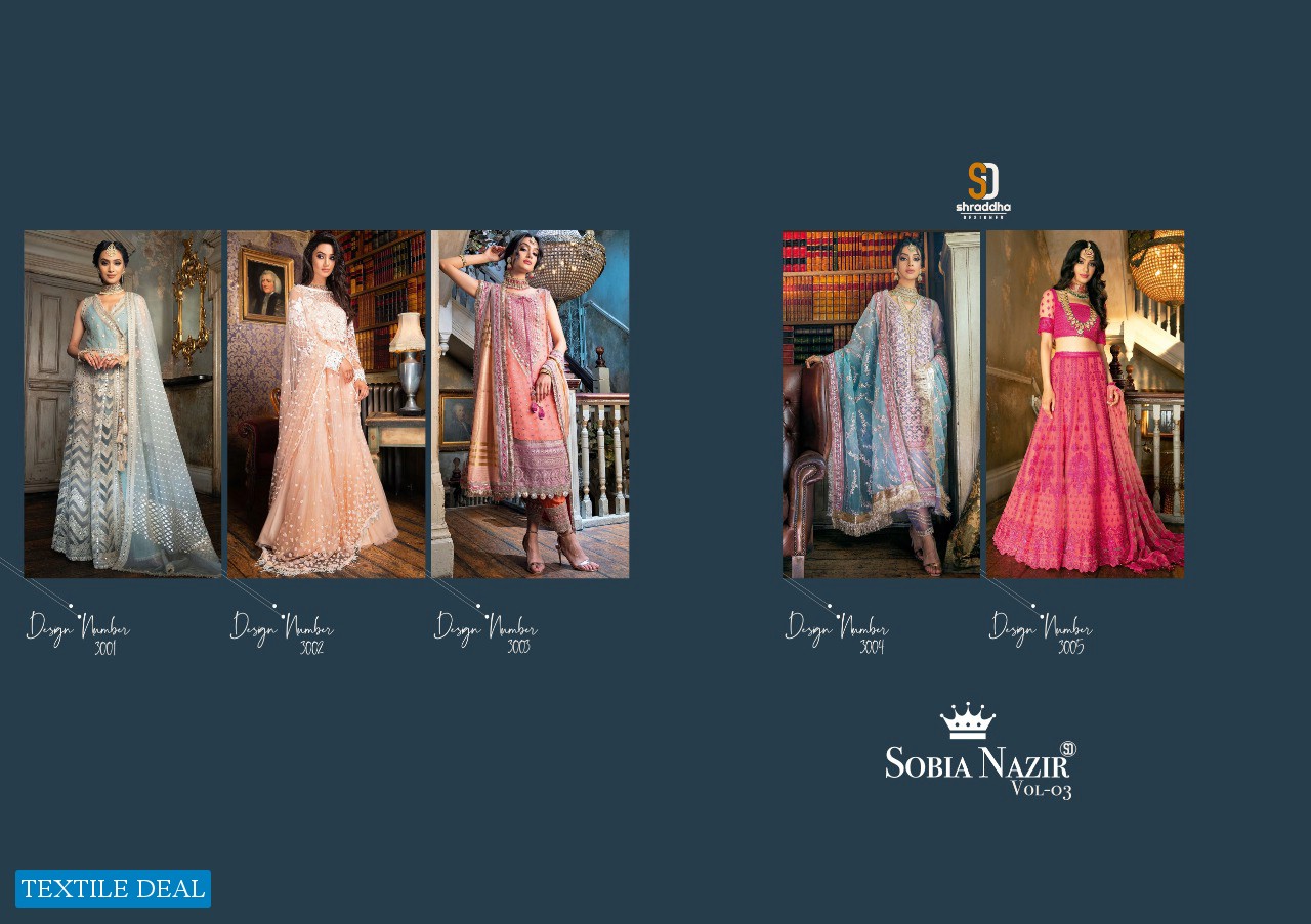 Sharaddha Sobia Nazir Vol-3 Wholesale Pakistani Salwar Suits