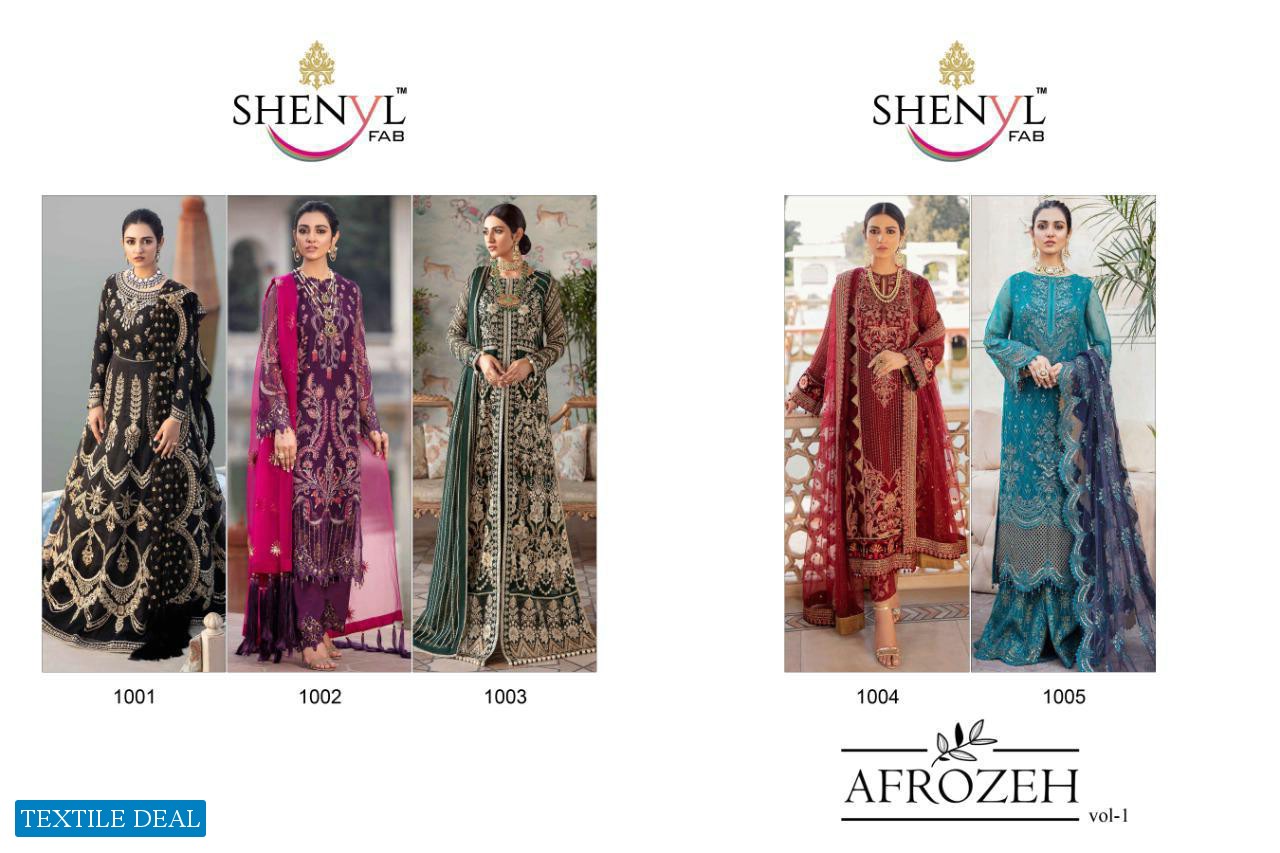 Shenyl Fab Afrozeh Vol-1 Wholesale Designer Pakistani Catalog