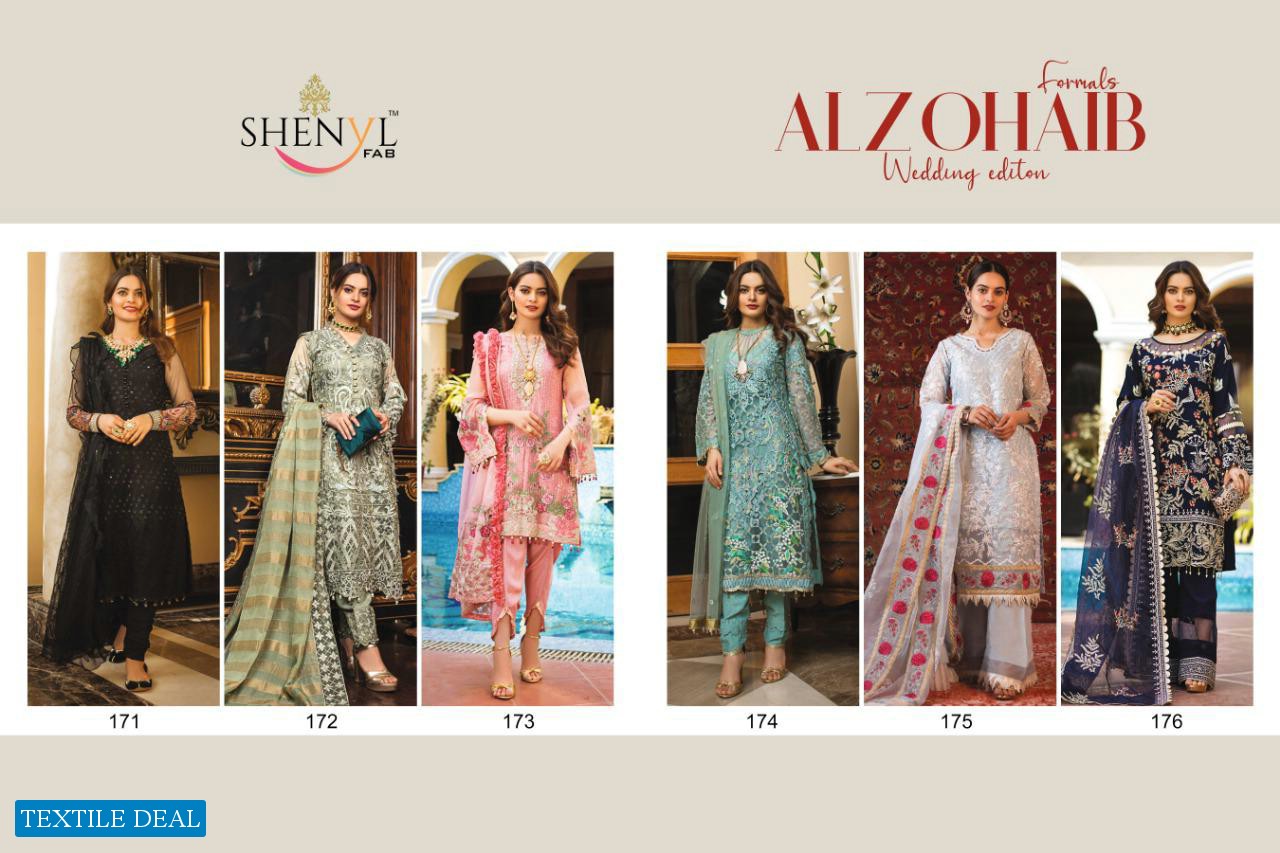Shenyl Fab Alzohaib Wholesale Fox Georgette Pakistani Dress