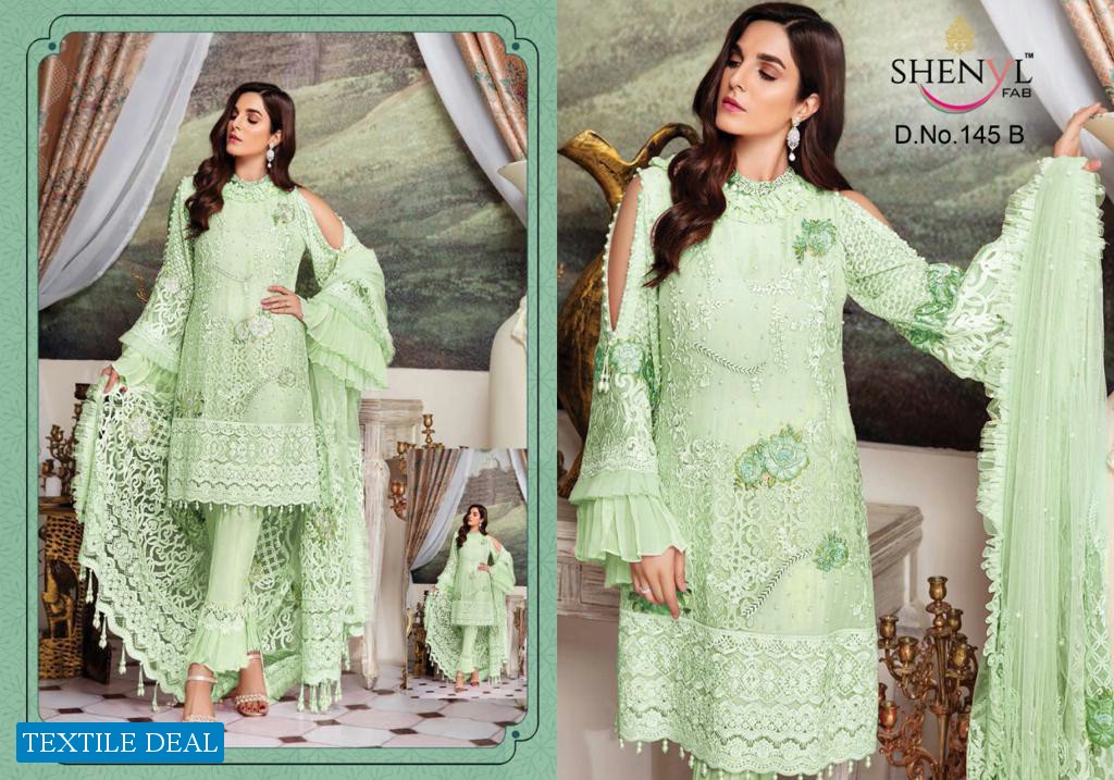 Shenyl Fab DN 145 Colour Wholesale pakistani Salwar Kameez