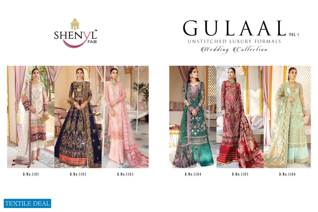 Shenyl Fab Gulaal Vol-1 Wholesale Shopping Pakistani Concept Dress
