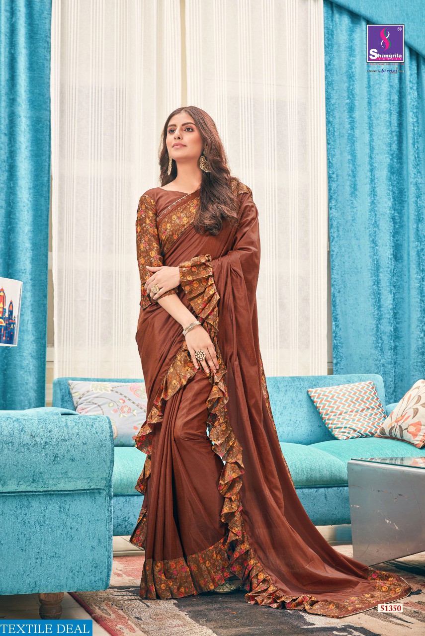 Shivangi Digital Svarouski Frill Wholesale Festive Sarees