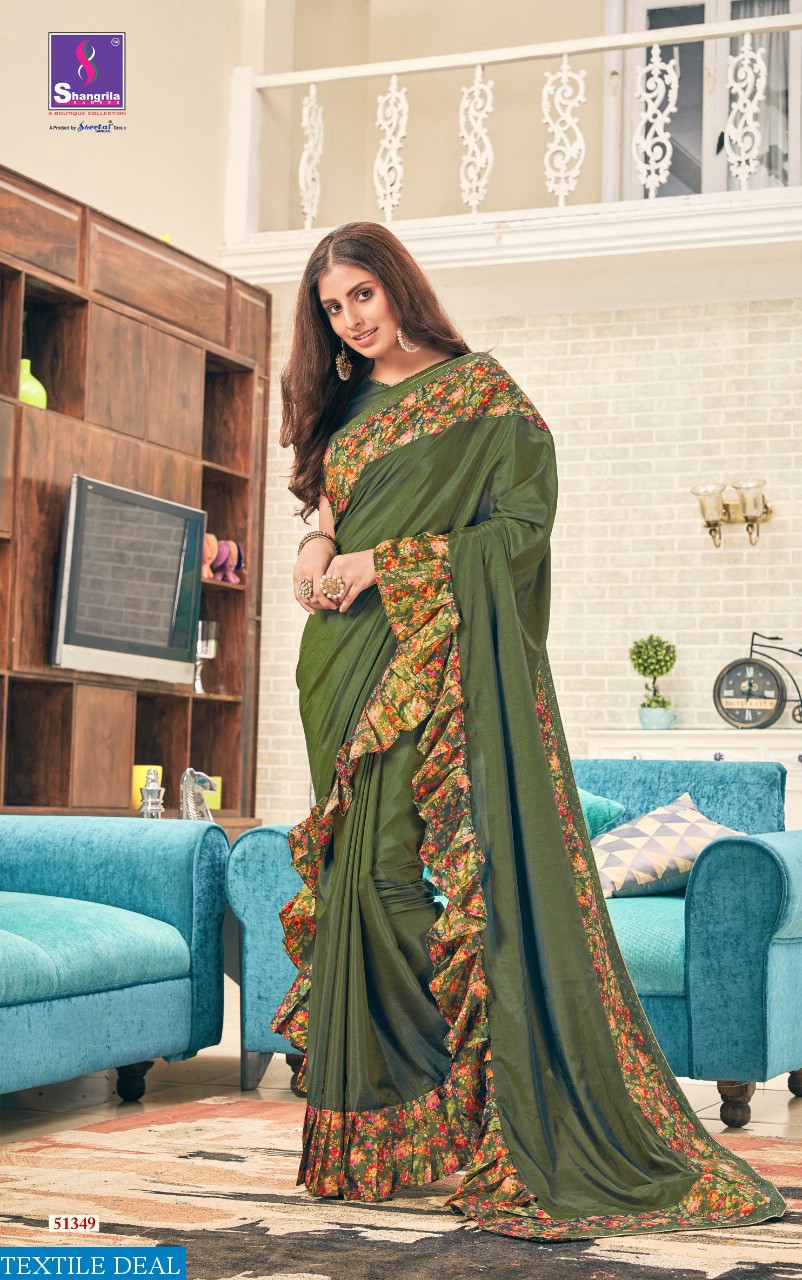 Shivangi Digital Svarouski Frill Wholesale Festive Sarees