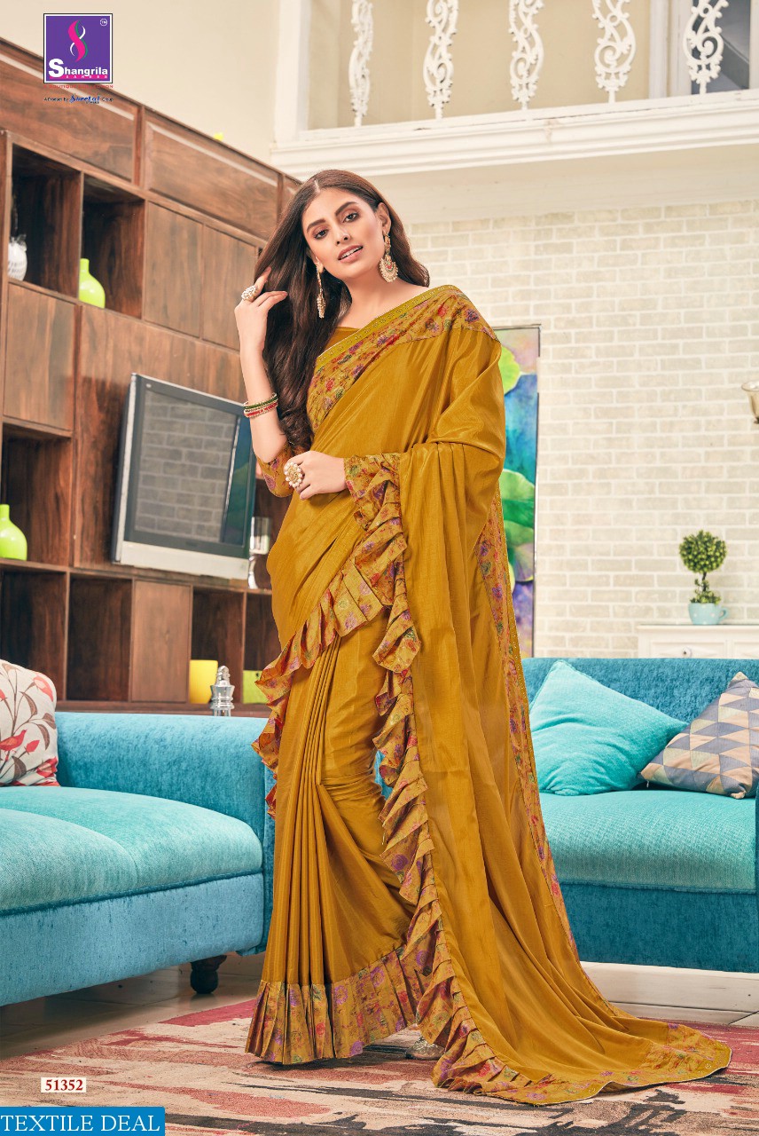Shivangi Digital Svarouski Frill Wholesale Festive Sarees
