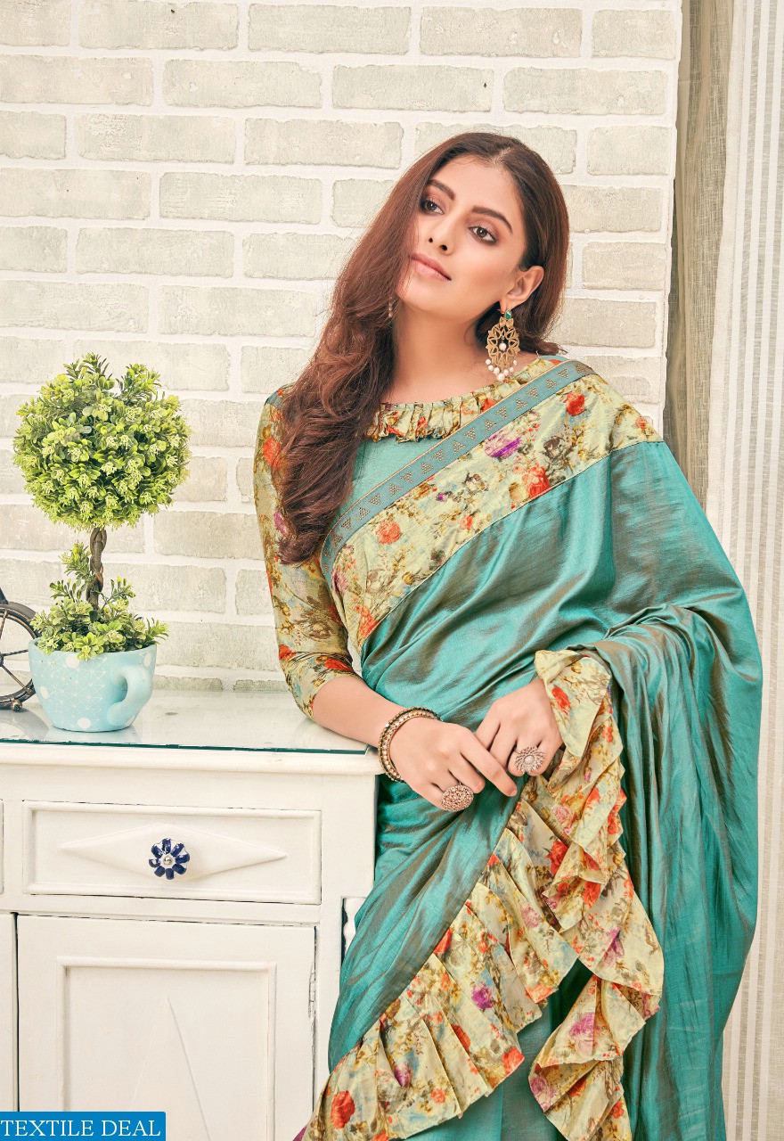 Shivangi Digital Svarouski Frill Wholesale Festive Sarees