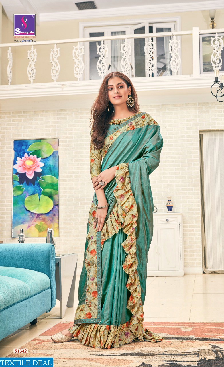 Shivangi Digital Svarouski Frill Wholesale Festive Sarees