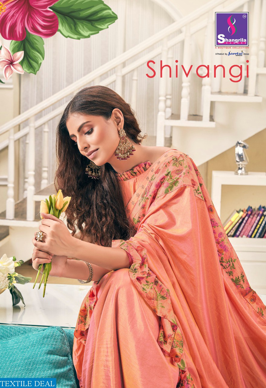 Shivangi Digital Svarouski Frill Wholesale Festive Sarees