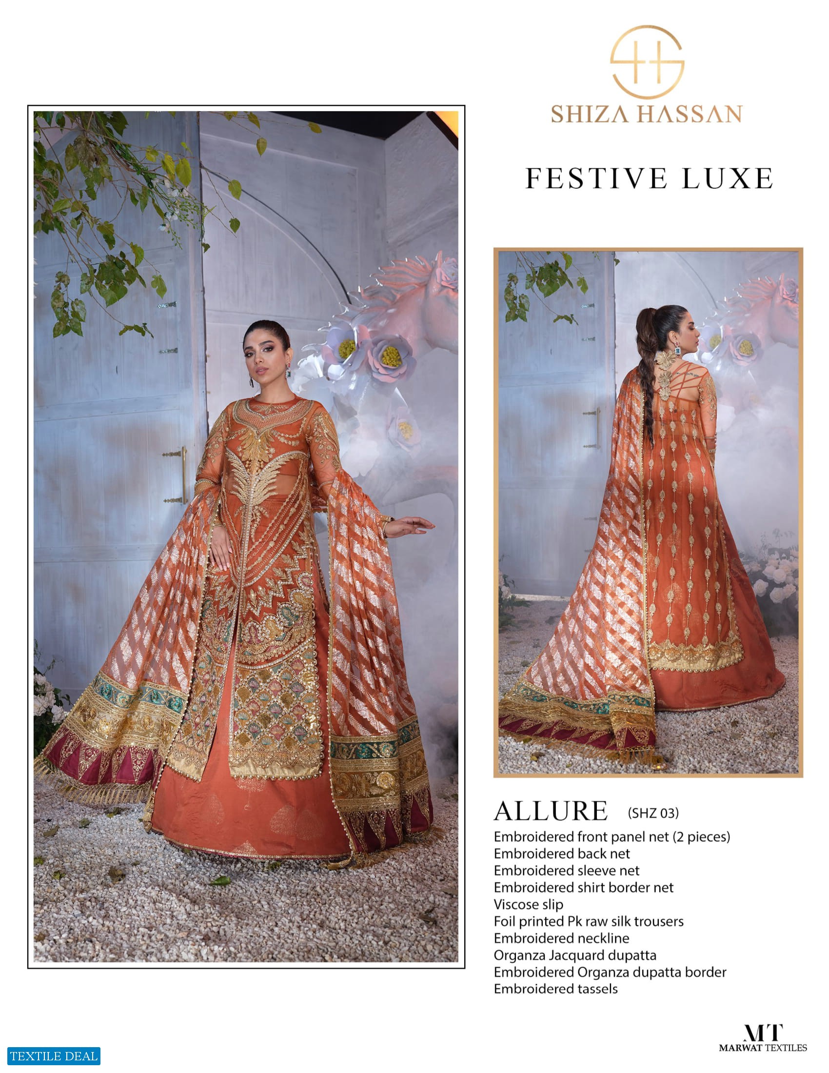 Shiza Hasan Festive Luxe Wholesale Pakistani Catalog