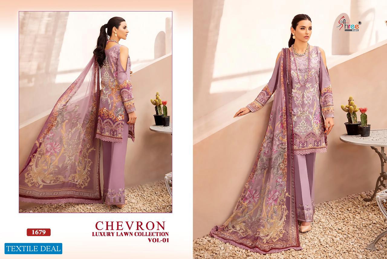 Shree Fab Chevron Luxury Lawn Collection Vol-1 Wholesale Pakistani Dress