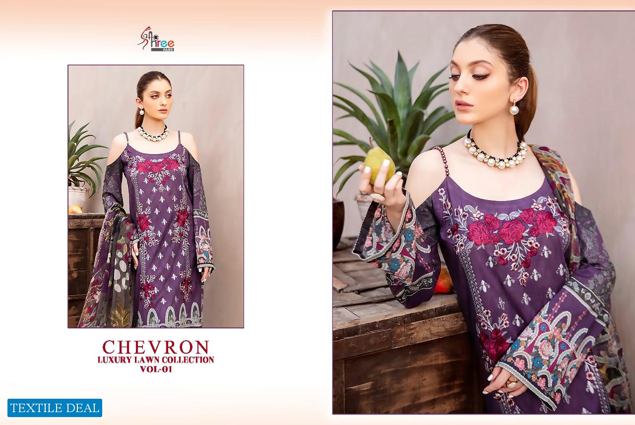 Shree Fab Chevron Luxury Lawn Collection Vol-1 Wholesale Pakistani Dress