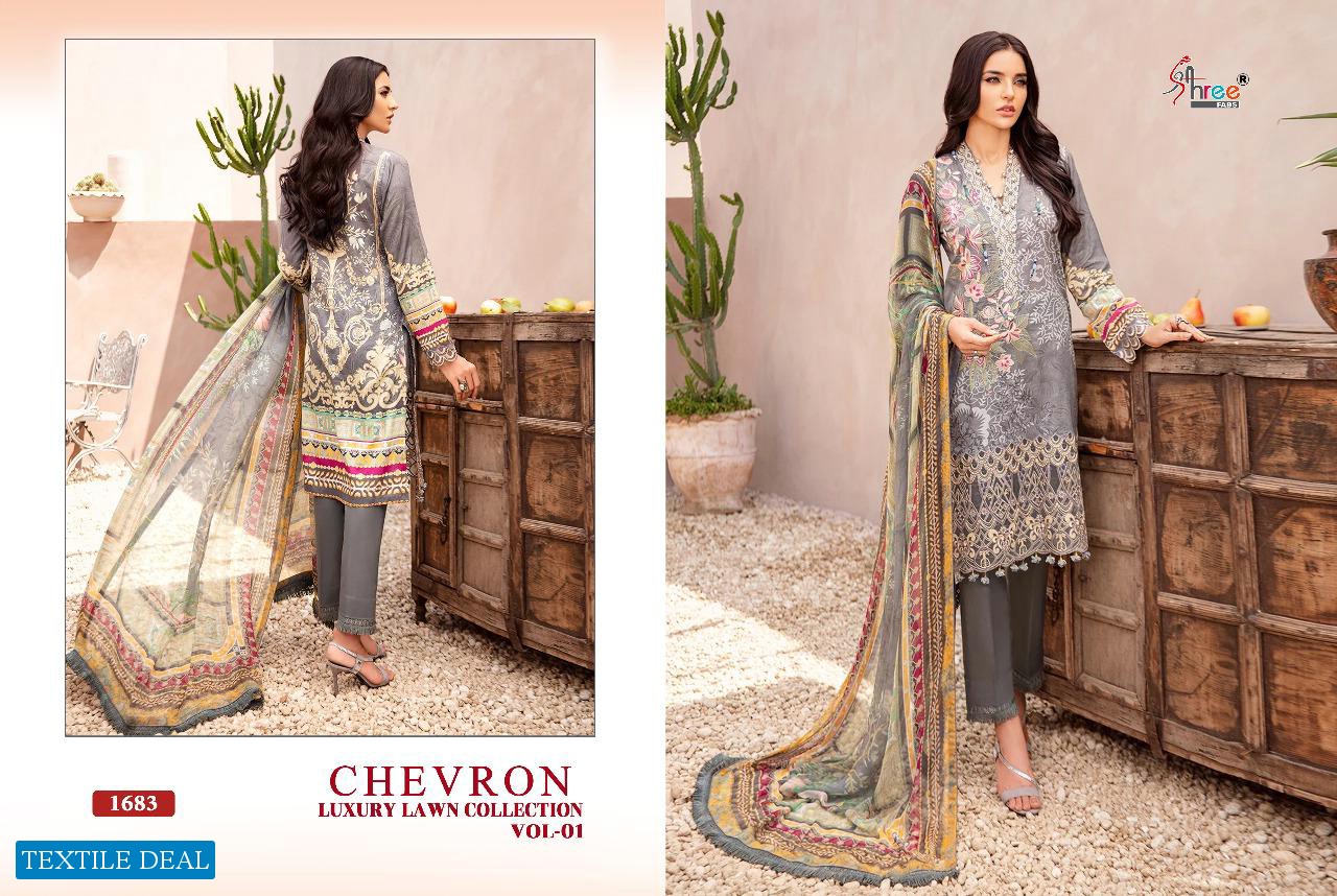 Shree Fab Chevron Luxury Lawn Collection Vol-1 Wholesale Pakistani Dress